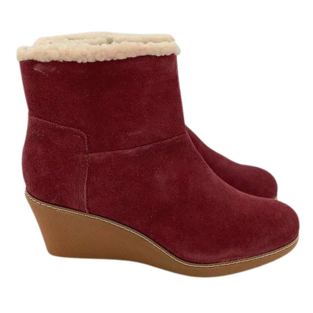 Hush Puppies | Women's Ani Hyde IIV Ankle Boots | Burgundy | Various Sizes - Picture 3 of 7